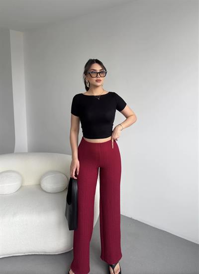 Gofre Dökümlü Pantolon