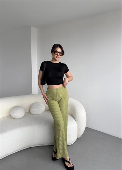 Gofre Dökümlü Pantolon