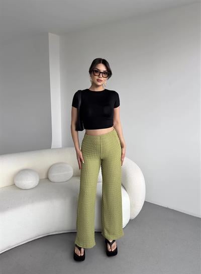 Gofre Dökümlü Pantolon