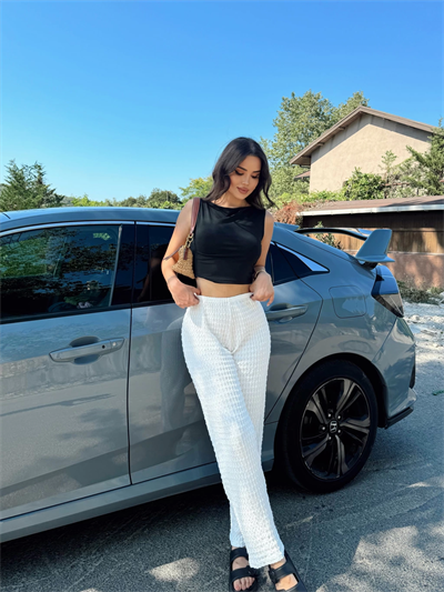 Gofre Dökümlü Pantolon