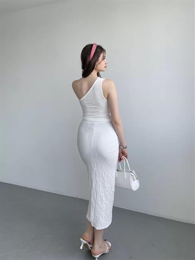 Gofre Etek Crop Takım