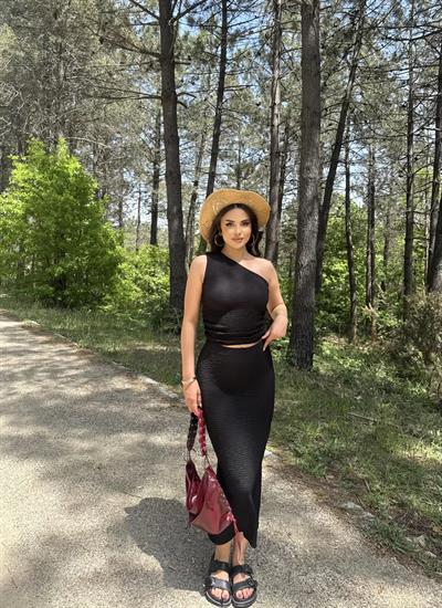 Gofre Etek Crop Takım