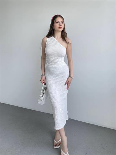 Gofre Etek Crop Takım