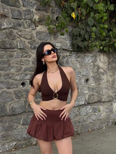 Halter Aksesuar Detay Crop