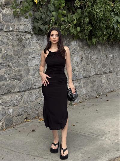 Halter Örgü Sandy Elbise