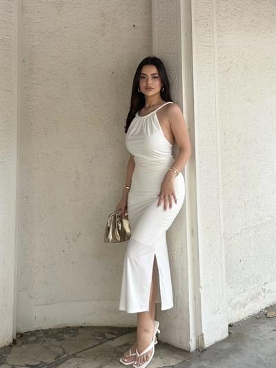 Halter Örgü Sandy Elbise