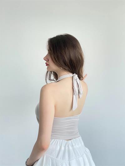 Halter Tokalı Sandy Bluz