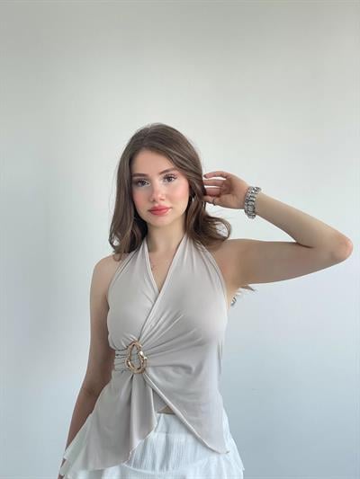 Halter Tokalı Sandy Bluz