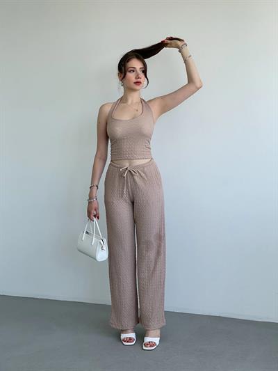 Halter Yaka Pantolon Takım
