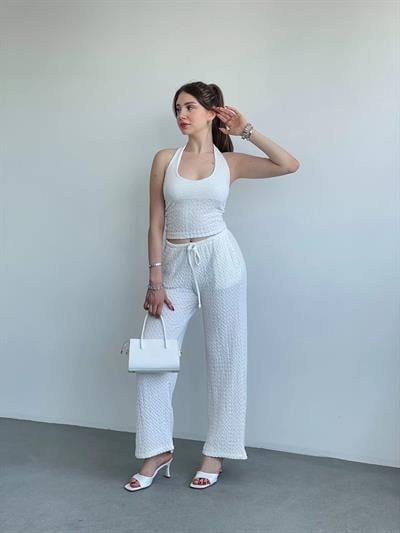 Halter Yaka Pantolon Takım