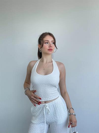 Halter Yaka Pantolon Takım