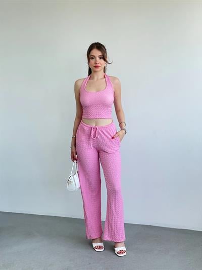 Halter Yaka Pantolon Takım