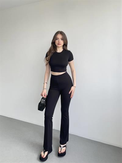 İspanyol Premium Pantolon Crop Takım