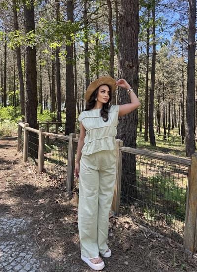 Keten Gwen Pantolon Takım