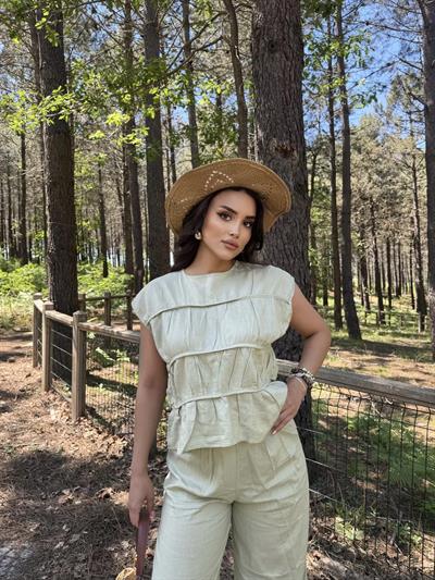 Keten Gwen Pantolon Takım