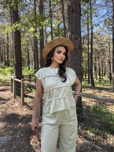 Keten Gwen Pantolon Takım