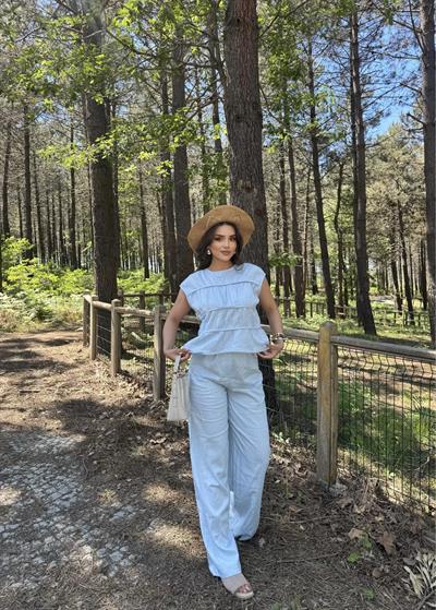 Keten Gwen Pantolon Takım