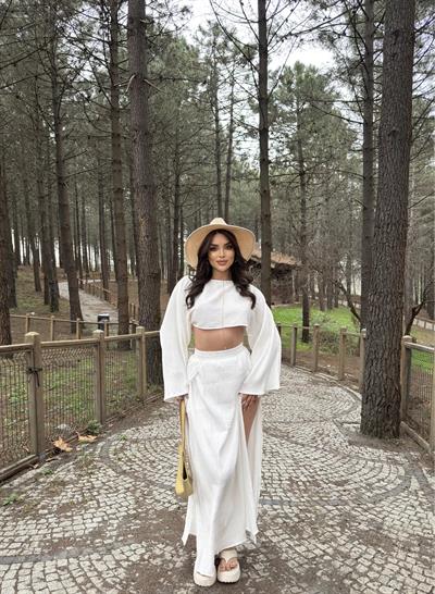 Keten Yırtmaçlı Oversize Takım