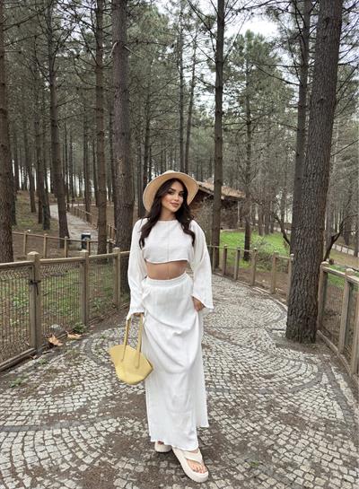 Keten Yırtmaçlı Oversize Takım