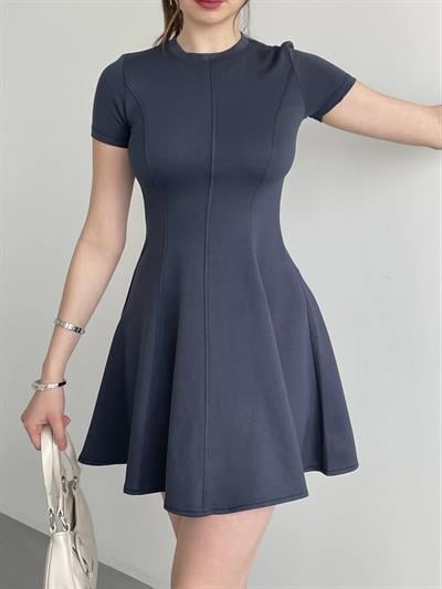 Kısa Biyeli Modal Elbise