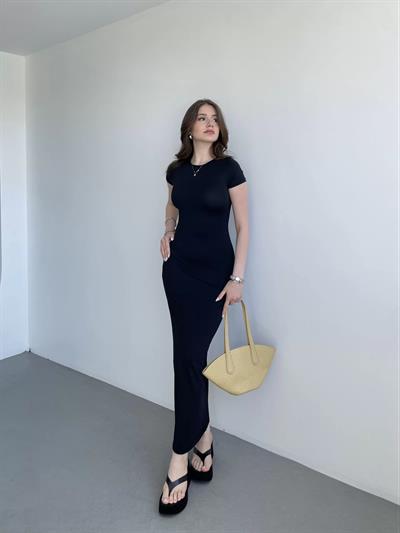 Kısa Kollu Basic Premium Elbise