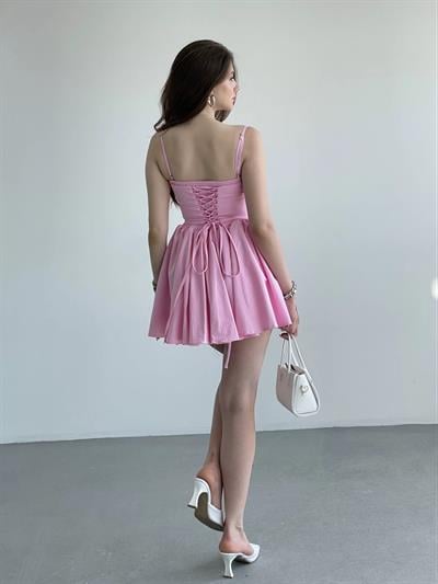 Korse Askılı Mini Premium Elbise