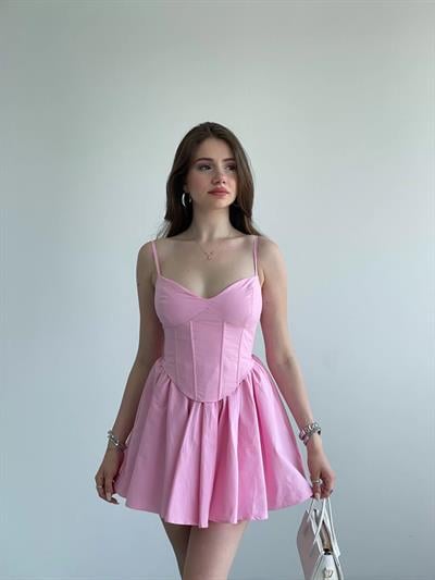 Korse Askılı Mini Premium Elbise