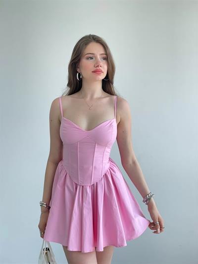 Korse Askılı Mini Premium Elbise