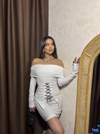 Kuş Gözü Korseli Dalgıç Elbise