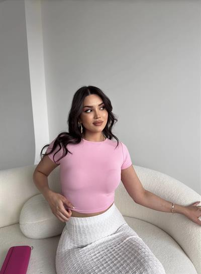 Leoni Sırt Dekolteli Premium Crop