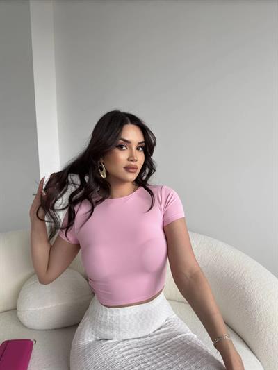 Leoni Sırt Dekolteli Premium Crop