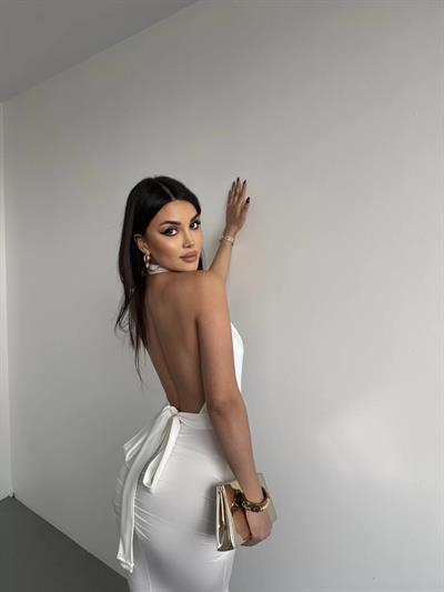 Luciana Maxi Boy Halter Elbise