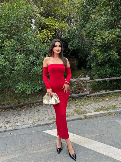 Madonna Sandy Uzun Elbise