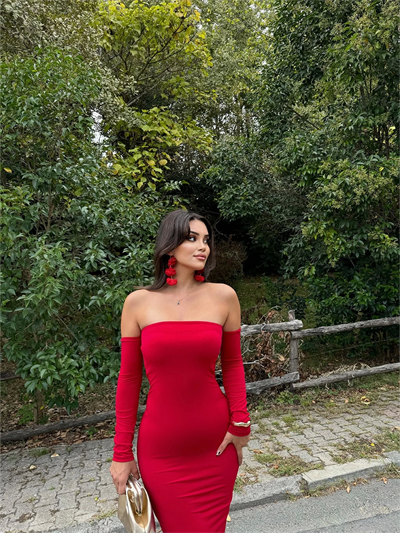 Madonna Sandy Uzun Elbise