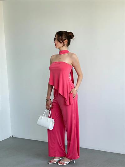 Modal Kumaş Fularlı Asimetrik Takım