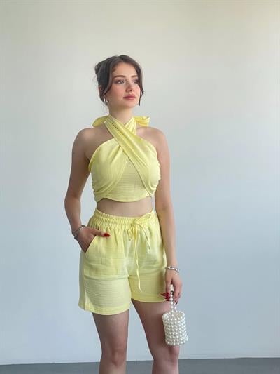 Müslin Bluz Şort Takım