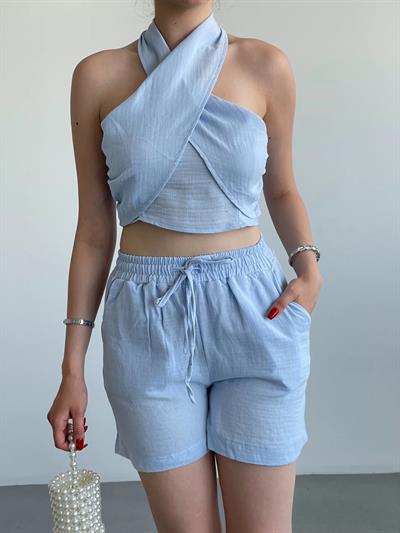 Müslin Bluz Şort Takım