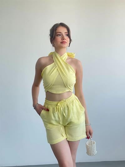 Müslin Bluz Şort Takım