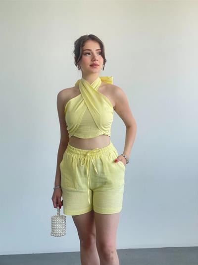 Müslin Bluz Şort Takım