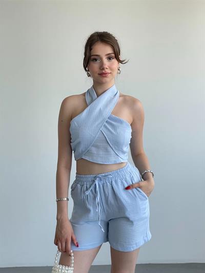 Müslin Bluz Şort Takım
