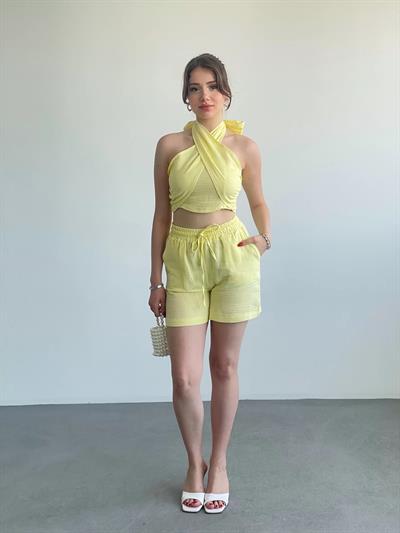 Müslin Bluz Şort Takım