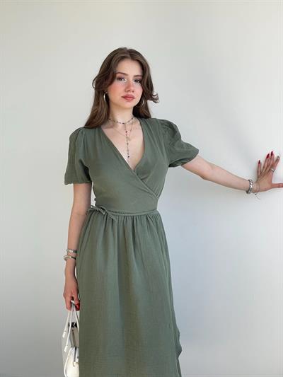 Müslin Kruvaze Elbise