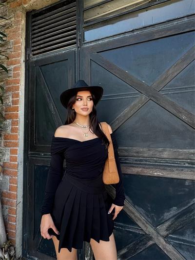 Önü Kruvaze Sandy Bluz