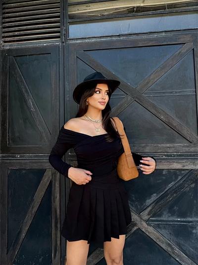 Önü Kruvaze Sandy Bluz