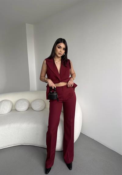 Pileli Kumaş Pantolon