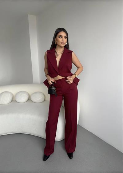 Pileli Kumaş Pantolon