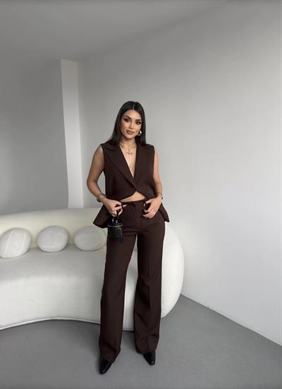 Pileli Kumaş Pantolon