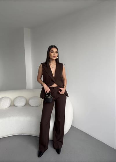 Pileli Kumaş Pantolon