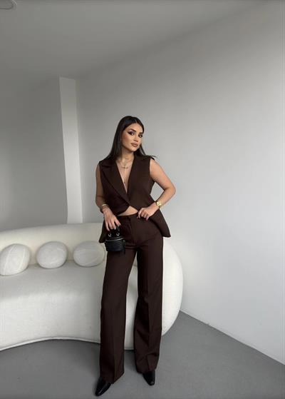 Pileli Kumaş Pantolon