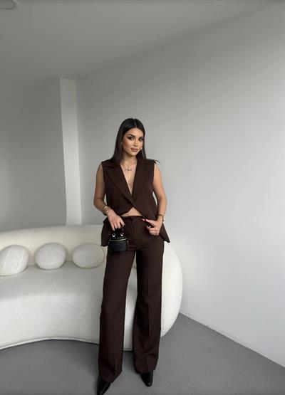 Pileli Kumaş Pantolon